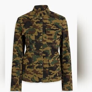 Nili Lotan Cambre Camo print cotton jacket size medium